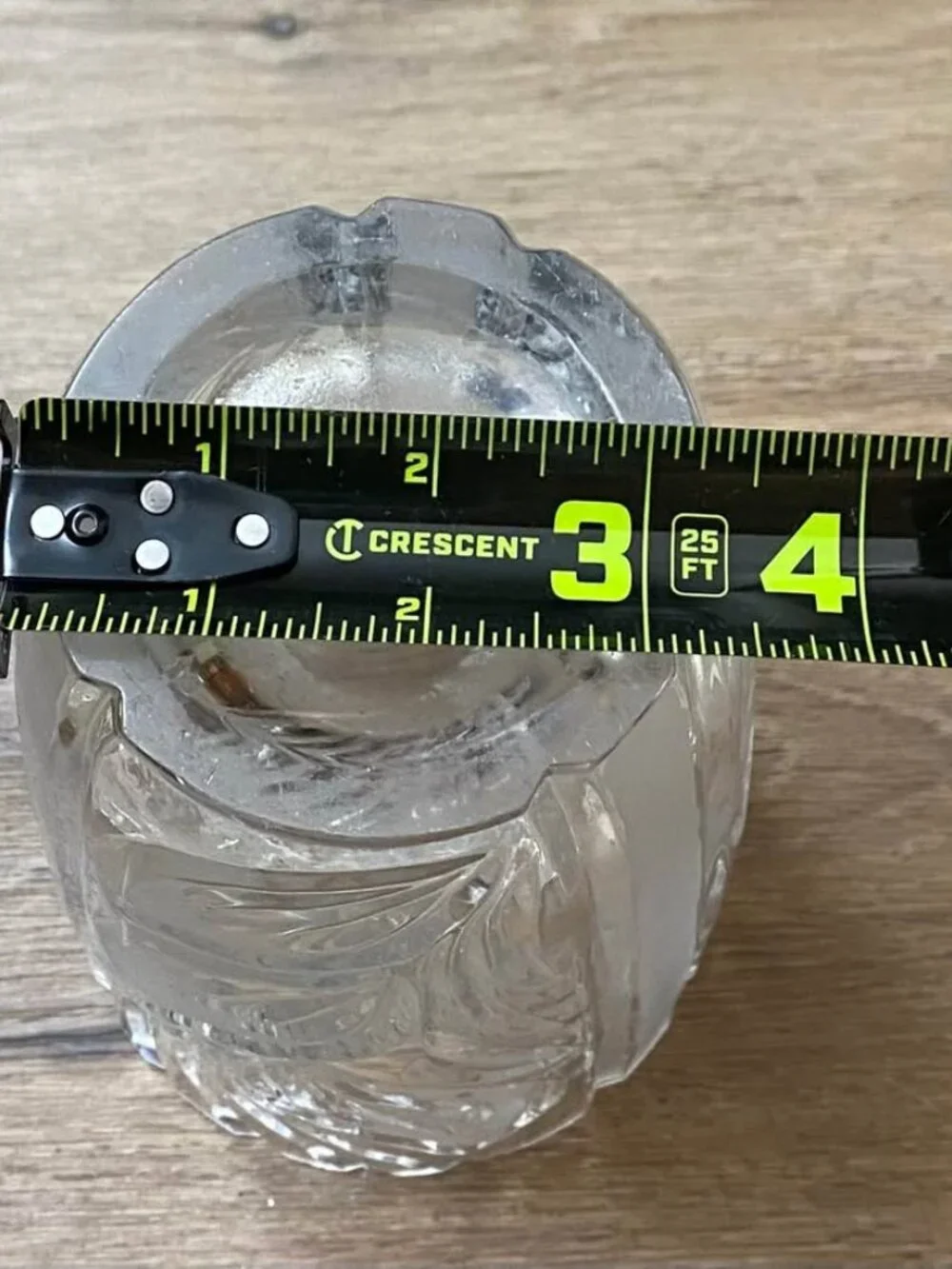 Vintage Hand-Cut 24% Lead Crystal Vase – Deep Leaf Cut Design